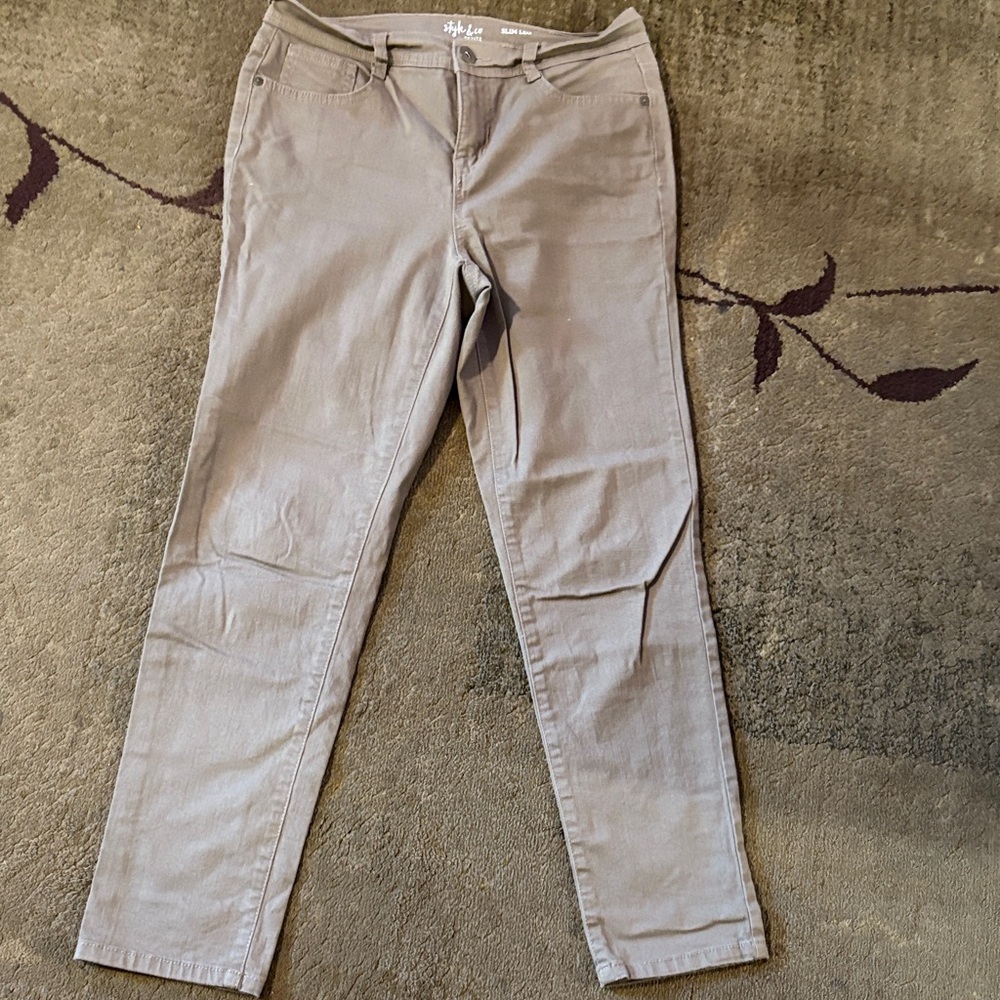 Style & Co. Women's Light green Straight Leg Jeans